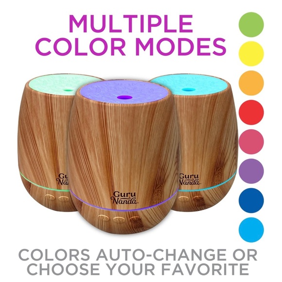 Guru Nanda Woodsy Ultrasonic Diffuser/Cool Mist Humidifier.  USB Cable, … - Picture 4 of 16